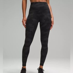 Wunder Train High-Rise Tight 25" Camo Deep Coal Multi